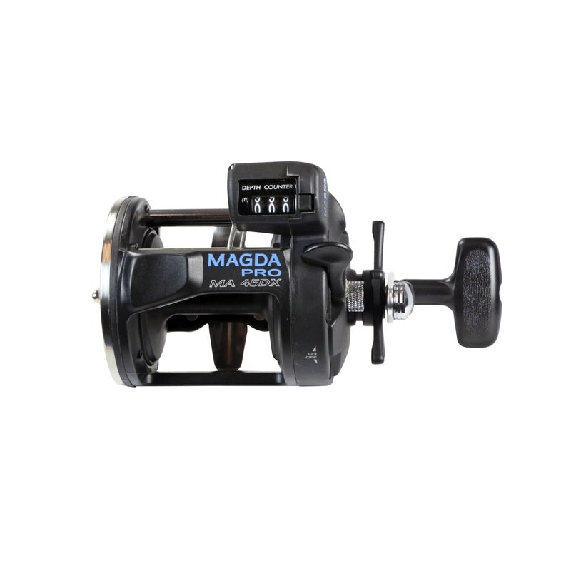 Okuma Magda Pro Line Counter Levelwind Trolling Reel, Small, Black/Silver, MA-20DX - Image 5